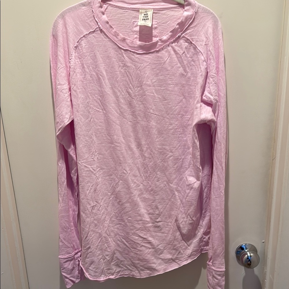 Free People oversize Long Sleeve Tee with thumb holes